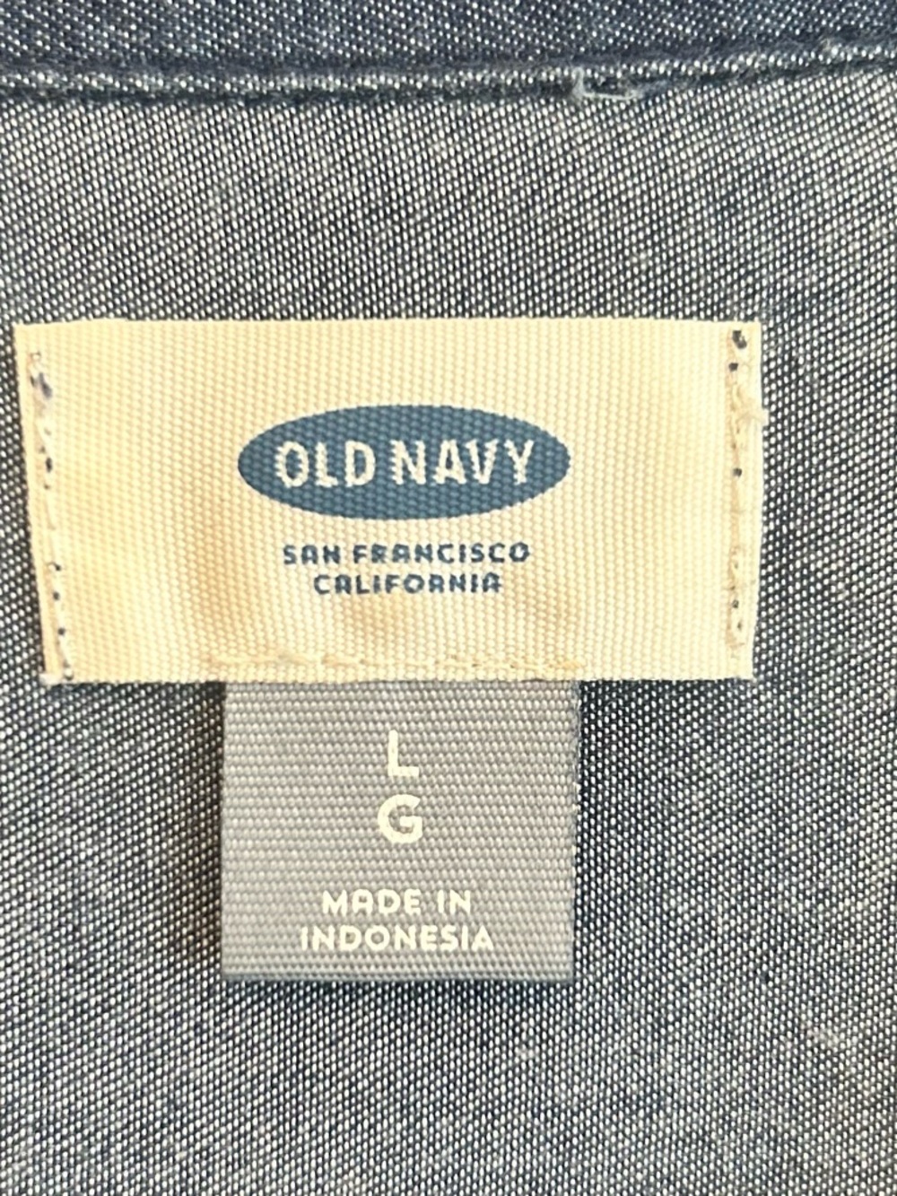 Old Navy 100% Cotton Denim Jumpsuit Size Large - Picture 4 of 5